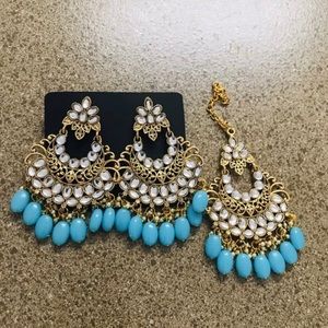 Earrings and Tikka for sale
